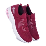 MZ012 Maroon light weight sports shoes